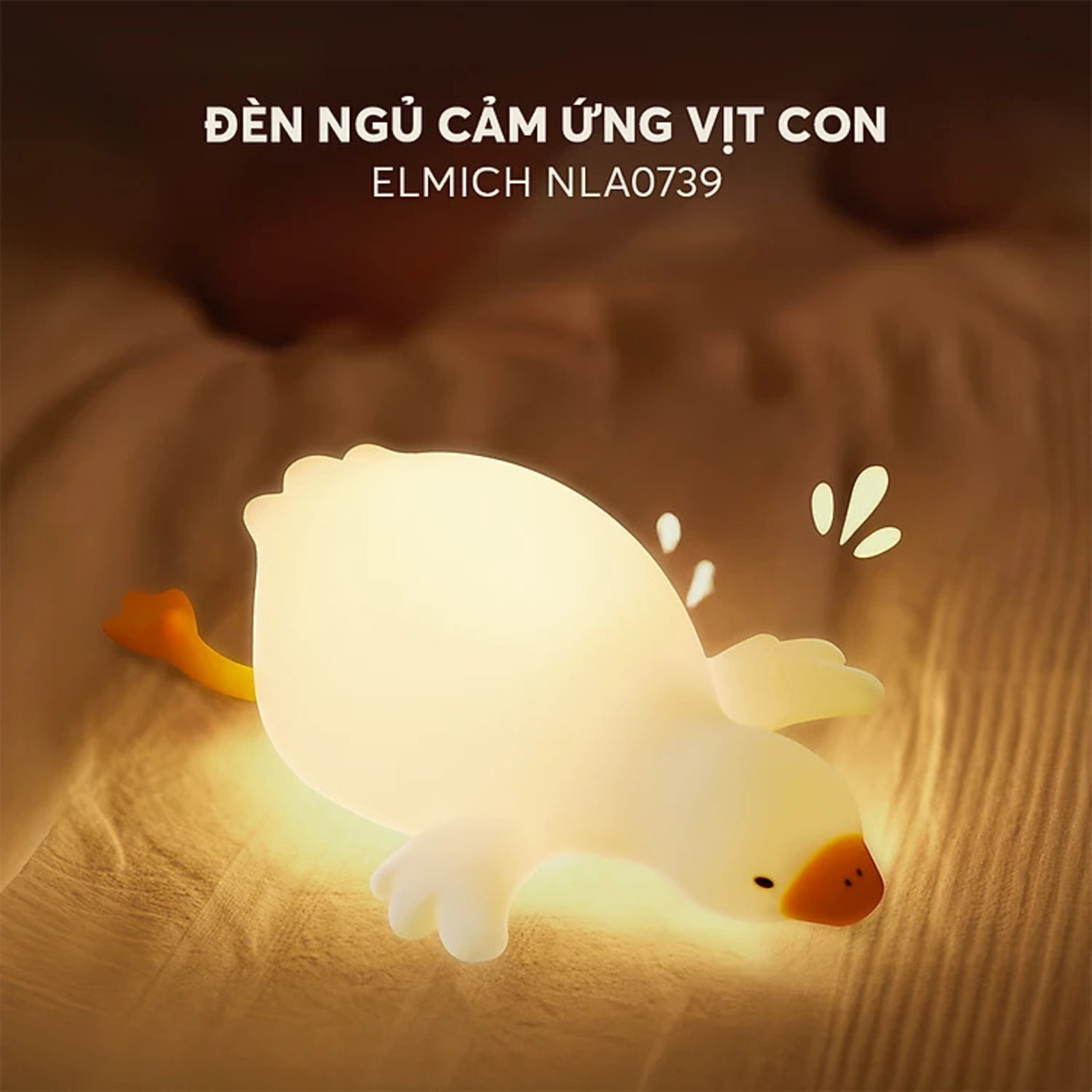 Đèn ngủ cảm ứng vịt con Elmich 
